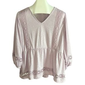 EST. 1948 lavender pheasant blouse